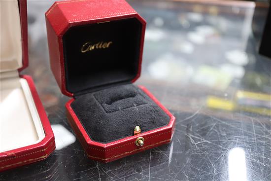 Seven assorted watch and jewellery boxes including Cartier and Bulgari.